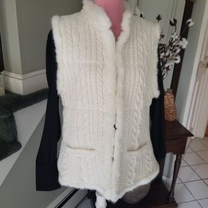 Cream knit vest